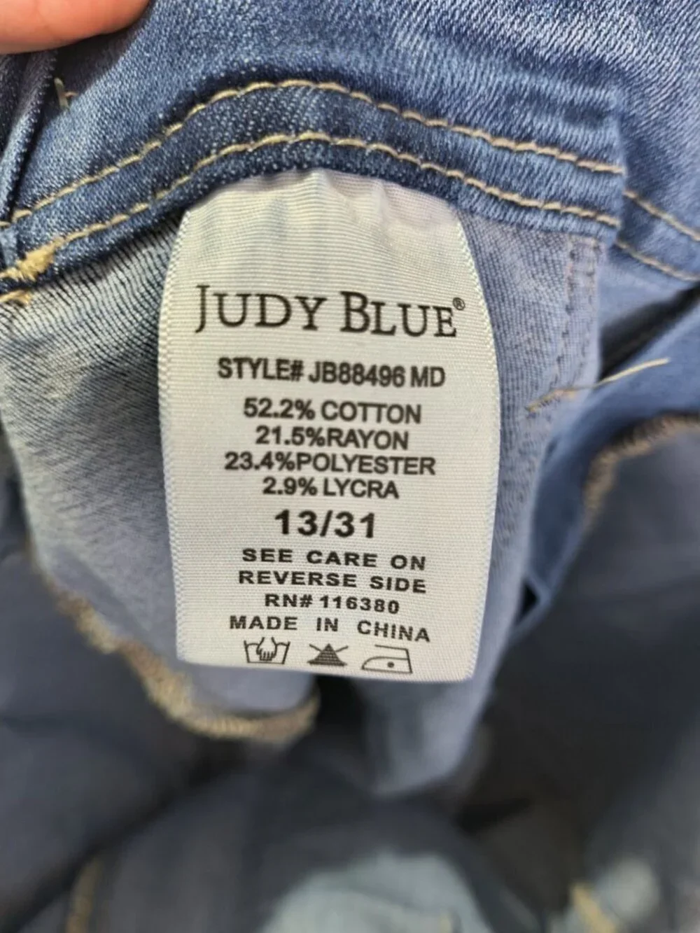 Judy Blue High Waisted Utility Blue Jeans Style #JB88496MD